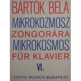 BARTOK Béla Mikrokosmos Mikrokozmosz Vol 6 Piano