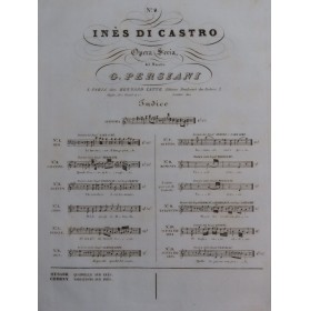 PERSIANI Giuseppe Ines de Castro No 9 Terzetto Chant Piano ca1840