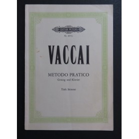 VACCAI Nicola Metodo Pratico di Canto Italiano Chant Piano