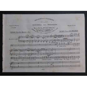 BELLINI Vincenzo La Straniera Recitativo et Terzetto Chant Piano ca1830