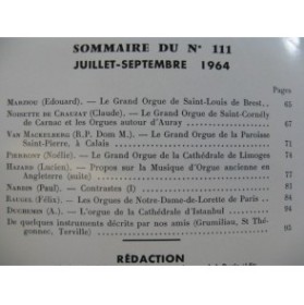 L'Orgue Revue Trimestrielle No 111 1964