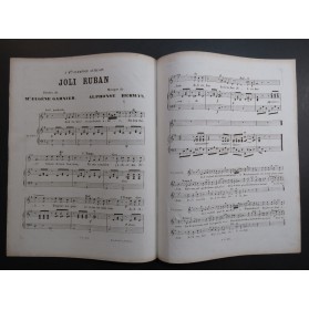 HERWYN Alphonse Joli Ruban Dédicace Chant Piano ca1850