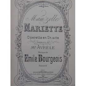 BOURGEOIS Emile Les Infortunes de Sir Edward Opérette ca1880