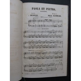 HENRION Paul Paola et Pietro Chant Piano ca1870