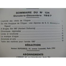 L'Orgue Revue Trimestrielle 1967 No 124