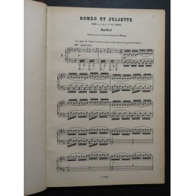 GOUNOD Charles Roméo et Juliette Ballet Faust Opéra Piano ca1880