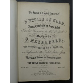 MEYERBEER G. L'Etoile du Nord Italian English Version Opéra XIXe