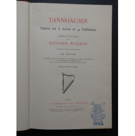 WAGNER Richard Tannhäuser Piano Chant Opéra ca1895