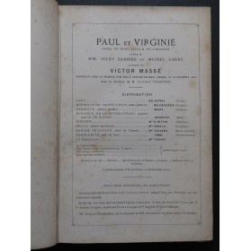 MASSÉ Victor Paul et Virginie Opéra Piano Chant 1876