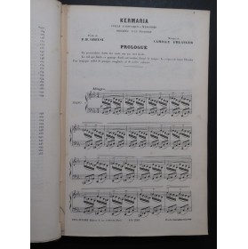 ERLANGER Camille Kermaria Idylle d'Armorique Piano Chant 1897