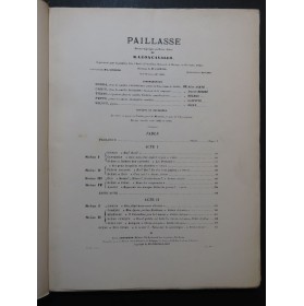LEONCAVALLO Ruggero Paillase Opéra Piano Chant 1902