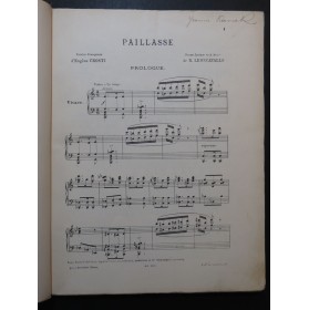 LEONCAVALLO Ruggero Paillase Opéra Piano Chant 1902