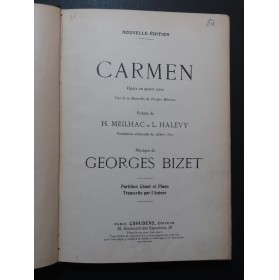 BIZET Georges Carmen Opéra Piano Chant XIXe