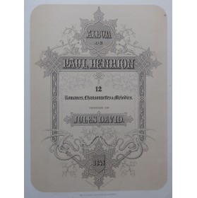 HENRION Paul Album 12 Romances Piano Chant 1848
