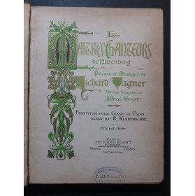 WAGNER Richard Les Maitres Chanteurs de Nürenberg Opéra 1897