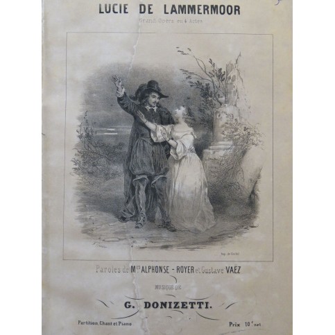 DONIZETTI G. Lucie de Lammermoor Opéra Chant Piano ca1842