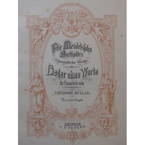 MENDELSSOHN Lieder ohne Worte Romances sans paroles Piano ca1890