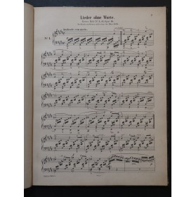 MENDELSSOHN Lieder ohne Worte Romances sans paroles Piano ca1890