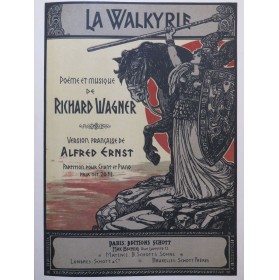 WAGNER Richard La Walkyrie Opéra Chant Piano ca1893