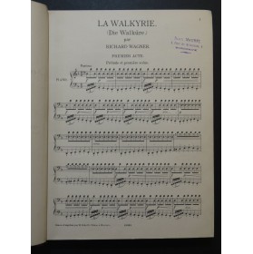 WAGNER Richard La Walkyrie Opéra Chant Piano ca1893