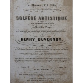 DUVERNOY Henry Solfège Artistique et Leçons de Solfège ca1860