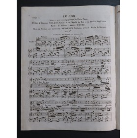 PANSERON Auguste Le Cor Chant Piano ca1830