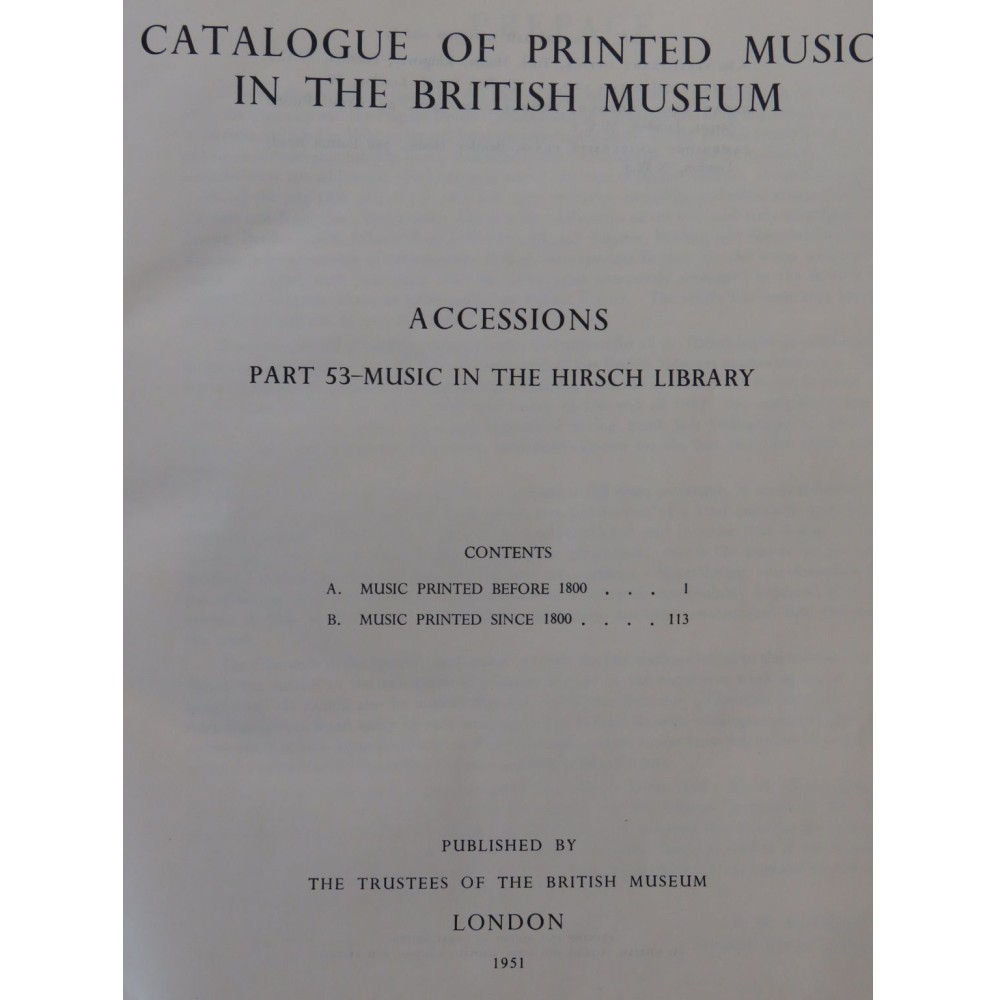Catalogue of Printed Music in the British Museum 1951