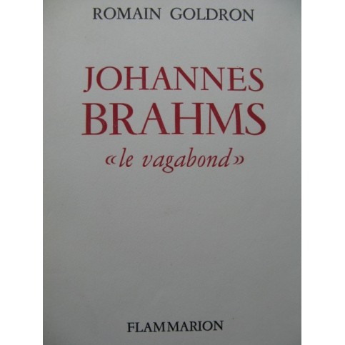 GOLDRON Romain Johannes Brahms Le Vagabond 1956