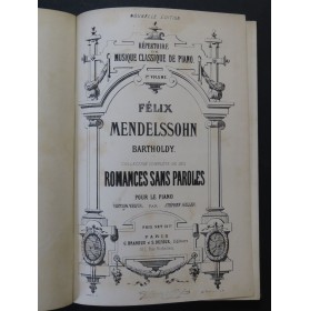 MENDELSSOHN Romances sans Paroles Collection complete Piano ca1860