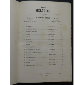 BIZET Georges 16 Mélodies Piano Chant 1885