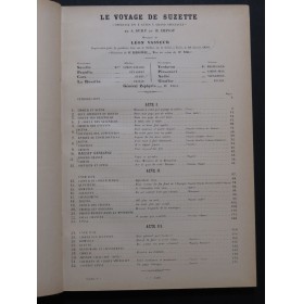 VASSEUR Léon Le Voyage de Suzette Opérette Chant Piano ca1890