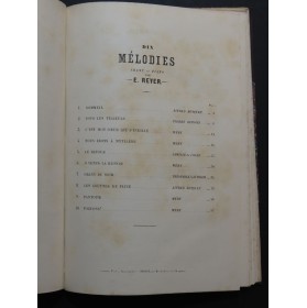 REYER Ernest Dix Mélodies Chant Piano ca1875