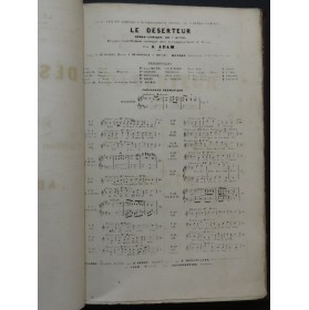 MONSIGNY P. A. Le Déserteur Opéra Chant Piano XIXe