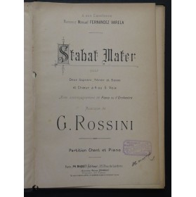ROSSINI G. Stabat Mater Chant Piano ca1890