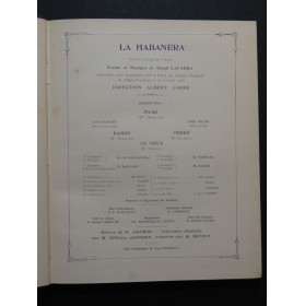 LAPARRA Raoul La Habanera Opéra Chant Piano 1908