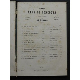 GOUNOD Charles Quinze Airs de Concours Baryton Chant Piano ca1878