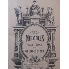 BIZET Georges Vingt Mélodies Piano Chant ca1873