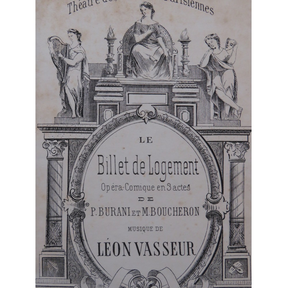 VASSEUR Léon Le Billet de Logement Opéra Chant Piano 1879