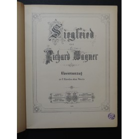 WAGNER Richard Siegfried Opéra Piano solo ca1873