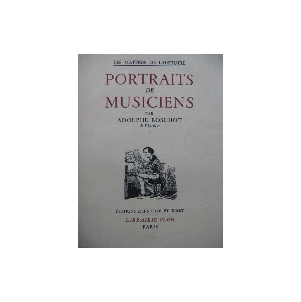 BOSCHOT Adolphe Portraits de Musiciens 1 Dédicace 1946