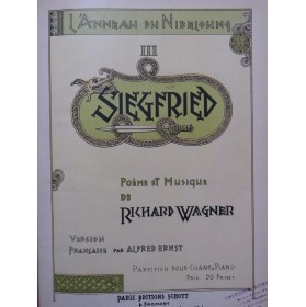 WAGNER Richard Siegfried Opéra Piano Chant 1902