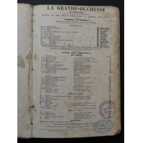 OFFENBACH Jacques La Grande Duchesse de Gerolstein Opéra Piano Chant 1867