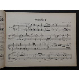 SCHUMANN Robert Symphonien Piano 4 mains 1882