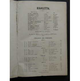 VERDI Giuseppe Rigoletto Opéra Chant Piano XIXe