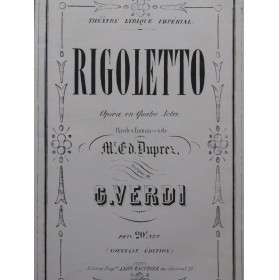 VERDI Giuseppe Rigoletto Opéra ca1860