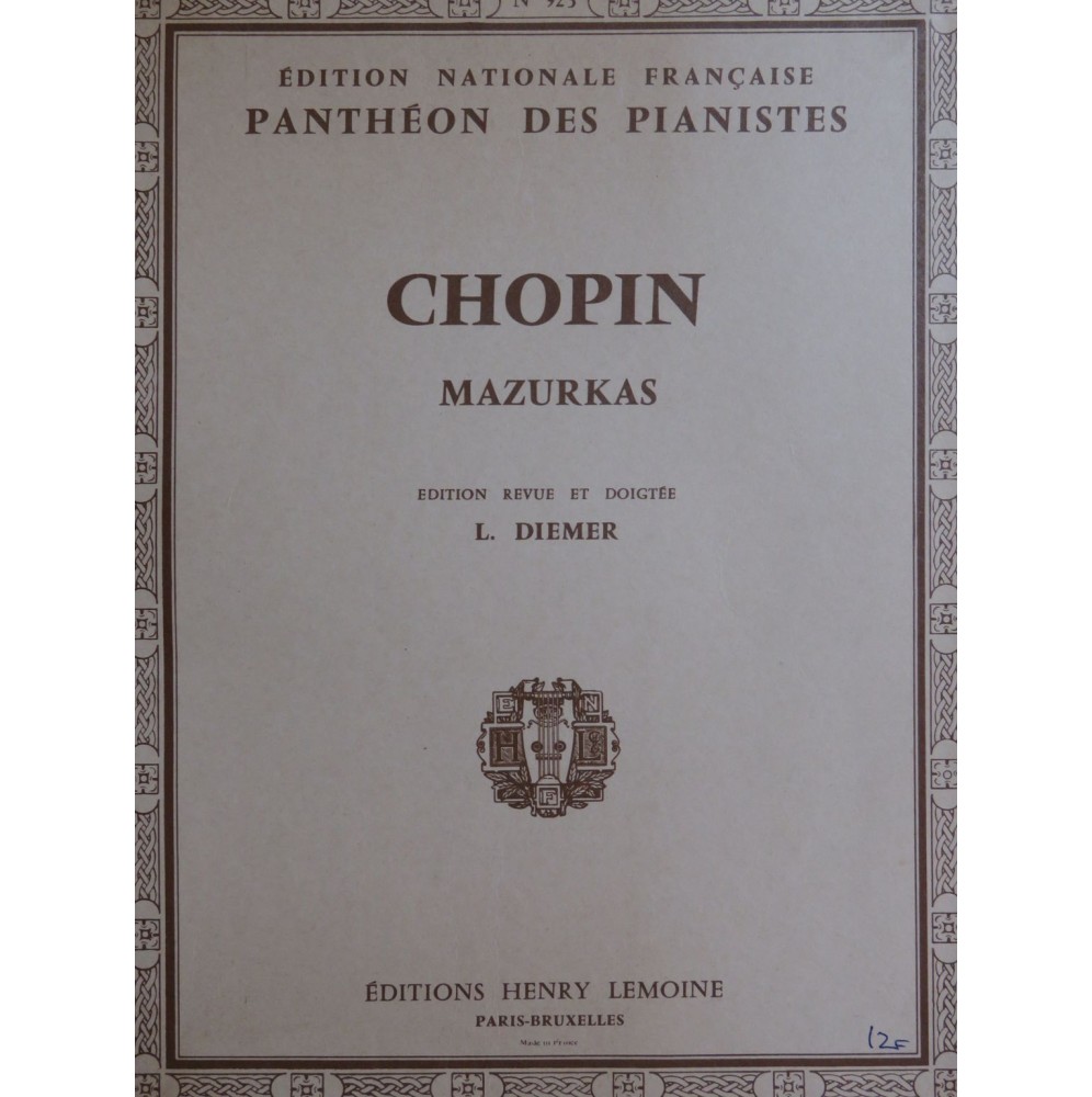 CHOPIN Frédéric Mazurkas Piano