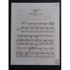 CARULLI Gustave Al vostro pianto Chant Piano ca1840