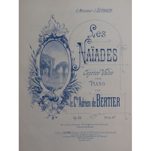 DE BERTIER Adrien Les Naïades Piano ca1880