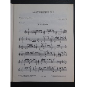 BACH J. S. Lautensuite No 3 Guitare 1973