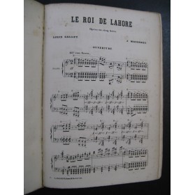 MASSENET Jules Le Roi de Lahore Opéra Piano Chant 1877